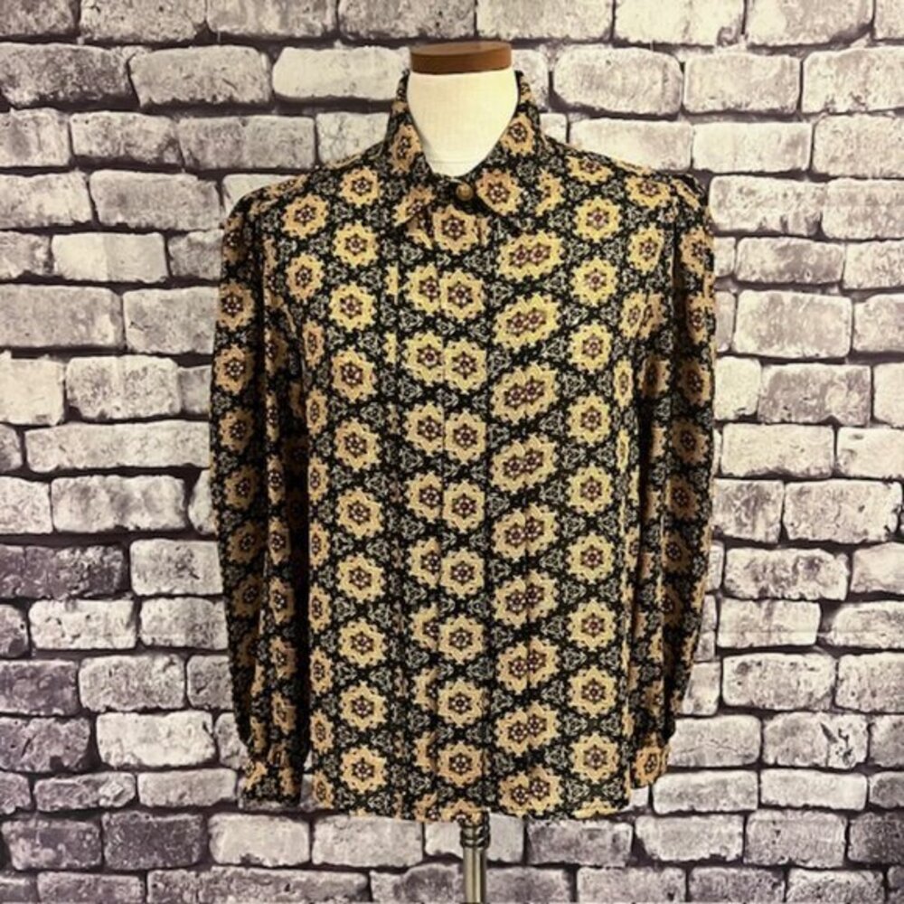 Jordan Vintage Button Down Long Sleeve Blouse Size 8/10